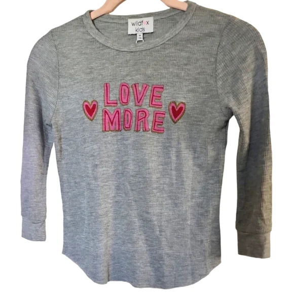 Wildfox Kids Girlfriend Thermal Love More Sz M 7/8 - Picture 1 of 5